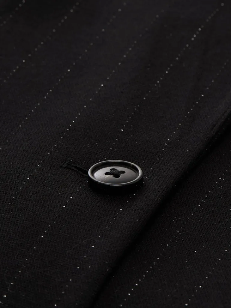 Loose Fit Blazer mit Glitzer-Effekt pinstripe with lurex