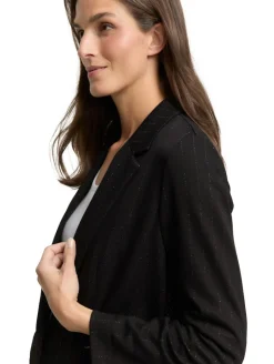 Loose Fit Blazer mit Glitzer-Effekt pinstripe with lurex