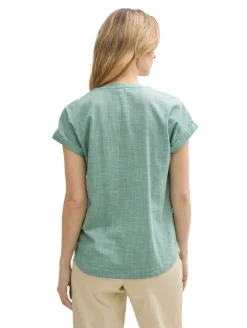 Loose Fit Bluse faded green