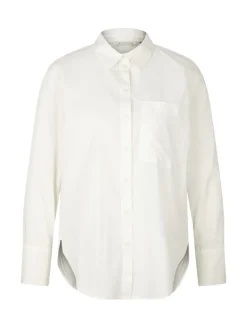 Loose Fit Bluse mit Brusttasche whisper white