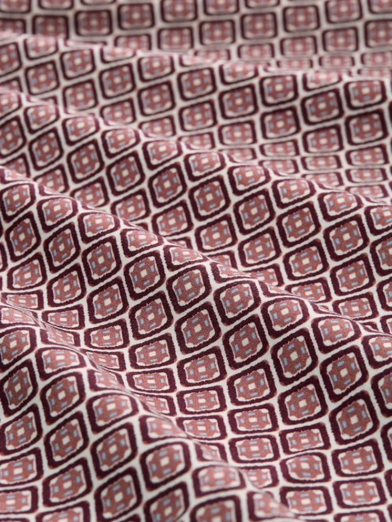 Loose Fit Bluse mit Muster red geometric minimal design