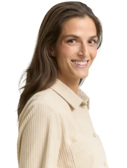 Loose Fit Cordbluse sand stone beige