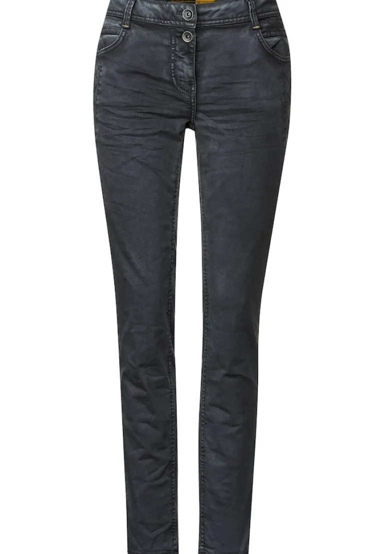 Loose Fit Damenhose dark silver