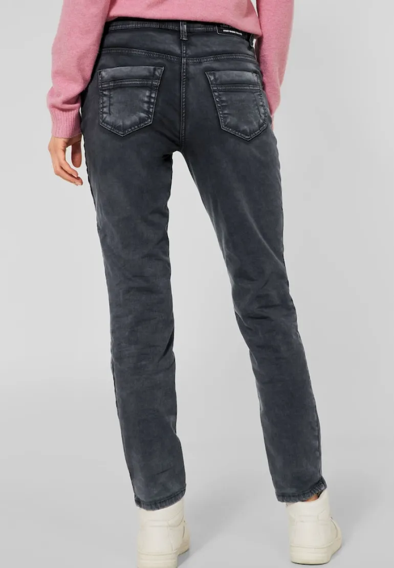 Loose Fit Damenhose dark silver