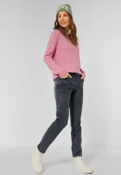 Loose Fit Damenhose dark silver