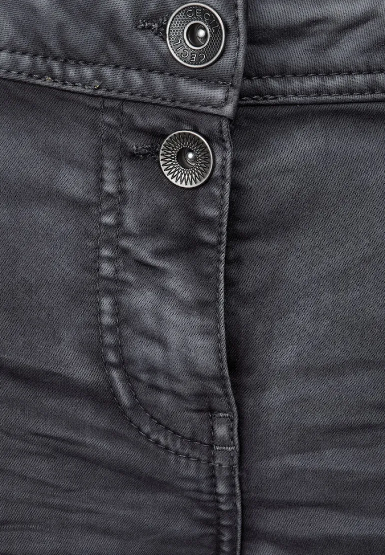 Loose Fit Damenhose dark silver