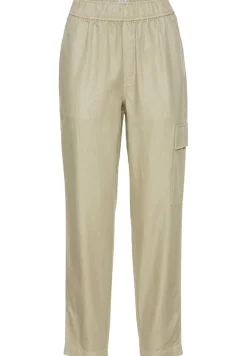 Loose Fit Hose aus Leinenmix dark straw