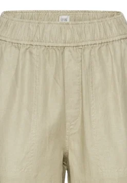 Loose Fit Hose aus Leinenmix dark straw