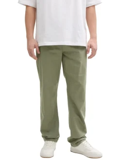 Loose Fit Hose mit Leinenanteil tree moss green