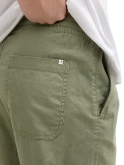 Loose Fit Hose mit Leinenanteil tree moss green