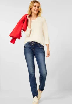 Loose Fit Jeans mid blue used wash