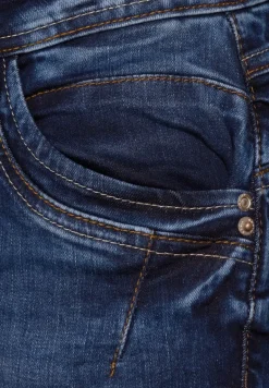 Loose Fit Jeans mid blue used wash
