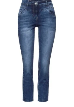 Loose Fit Jeans mid blue used wash