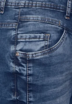 Loose Fit Jeans mid blue used wash