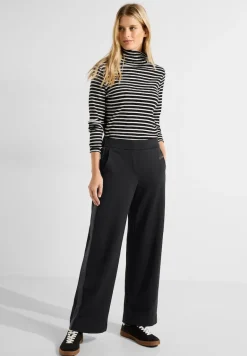 Loose Fit Jerseyhose black