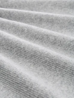 Loose Fit Strickpullover mit Stehkragen medium silver grey melange