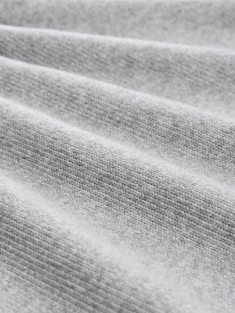 Loose Fit Strickpullover mit Stehkragen medium silver grey melange