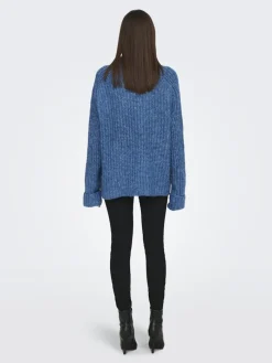 LSUANAIS WOOL L/S HIGHNECK PULLOVER KNT blue sapphire