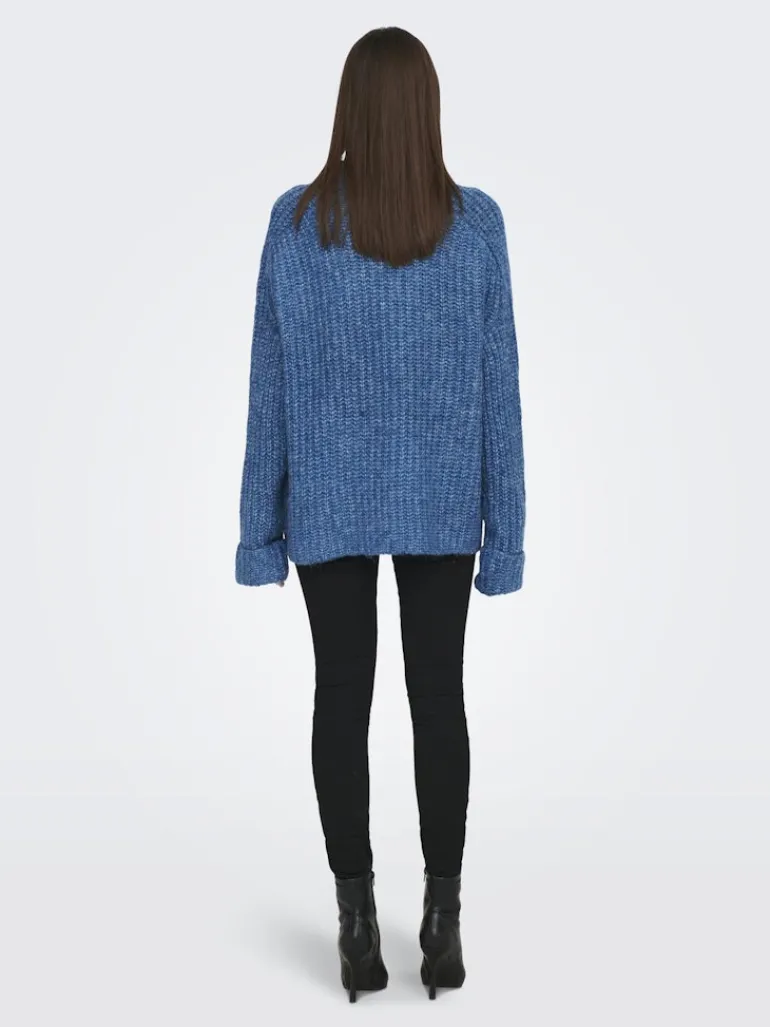 LSUANAIS WOOL L/S HIGHNECK PULLOVER KNT blue sapphire