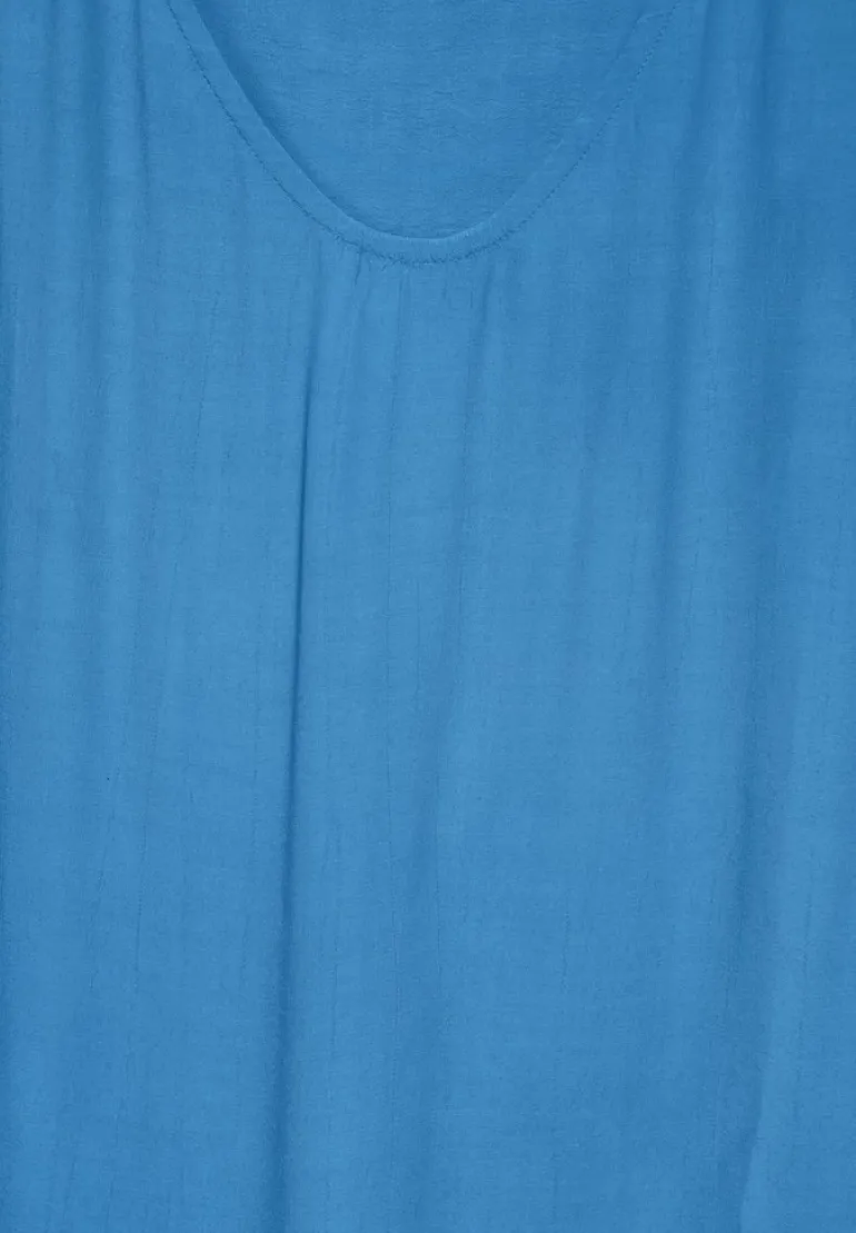 Luftige Viskose Bluse azure blue