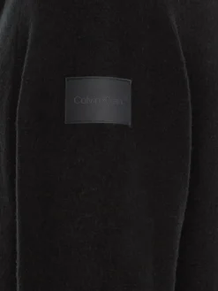 LYCRA BLEND BUTTON QUARTER ZIP ck black