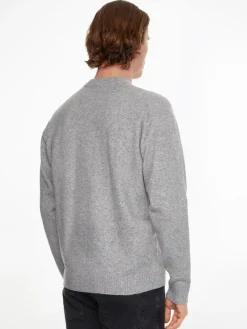 LYCRA BLEND COMFORT FIT SWEATER light grey heather