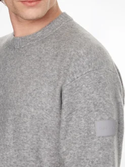 LYCRA BLEND COMFORT FIT SWEATER light grey heather