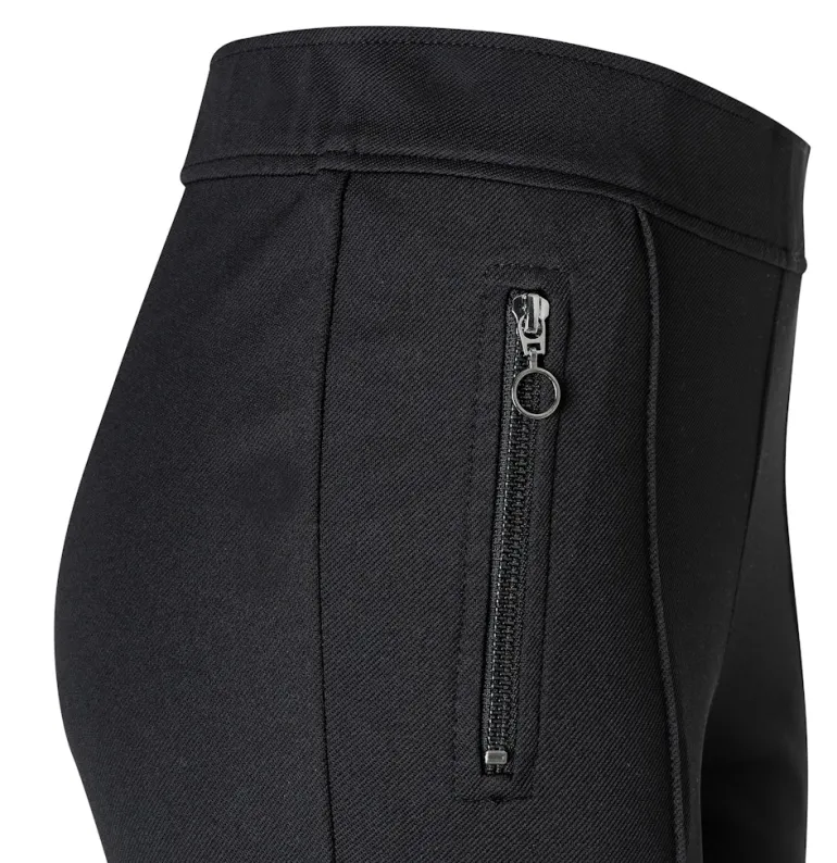 MAC JEANS - AMORA KICK, Stretch ribbon schwarz
