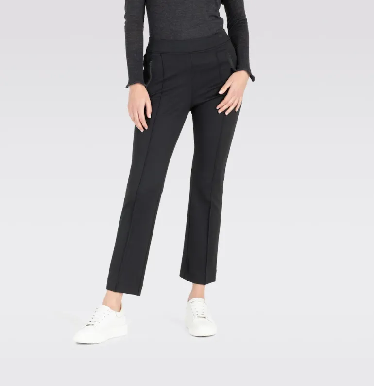 MAC JEANS - AMORA KICK, Stretch ribbon schwarz