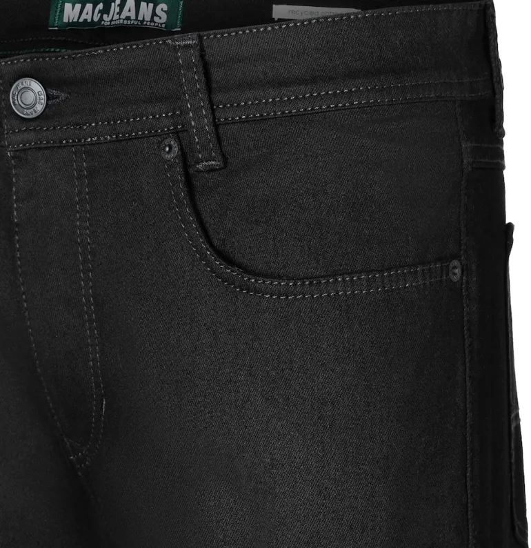 MAC JEANS - Arne, Black Stretch Denim schwarz