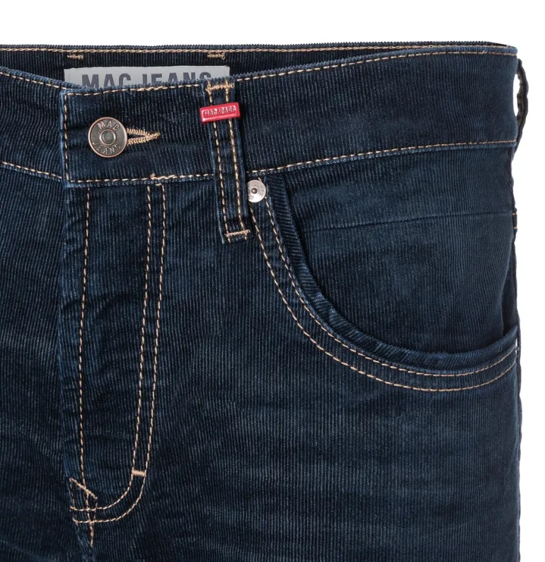MAC JEANS - Arne Pipe, Denim Corduroy blau