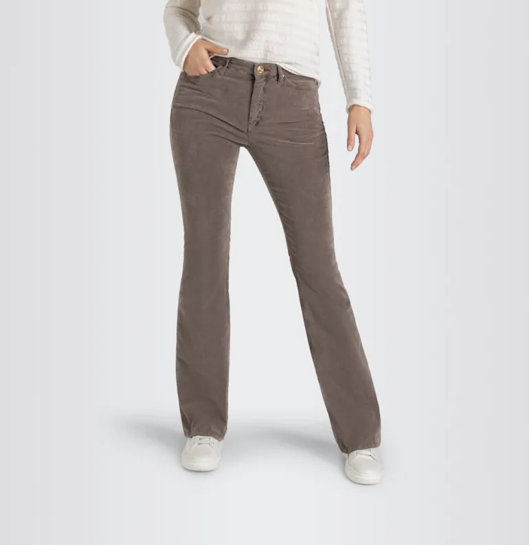 MAC JEANS - BOOT, Baby soft corduroy braun