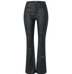 MAC JEANS - BOOT, Coated cotton tencel schwarz