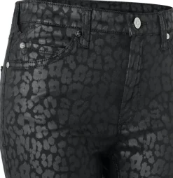 MAC JEANS - BOOT, Coated cotton tencel schwarz