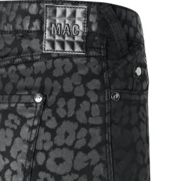 MAC JEANS - BOOT, Coated cotton tencel schwarz