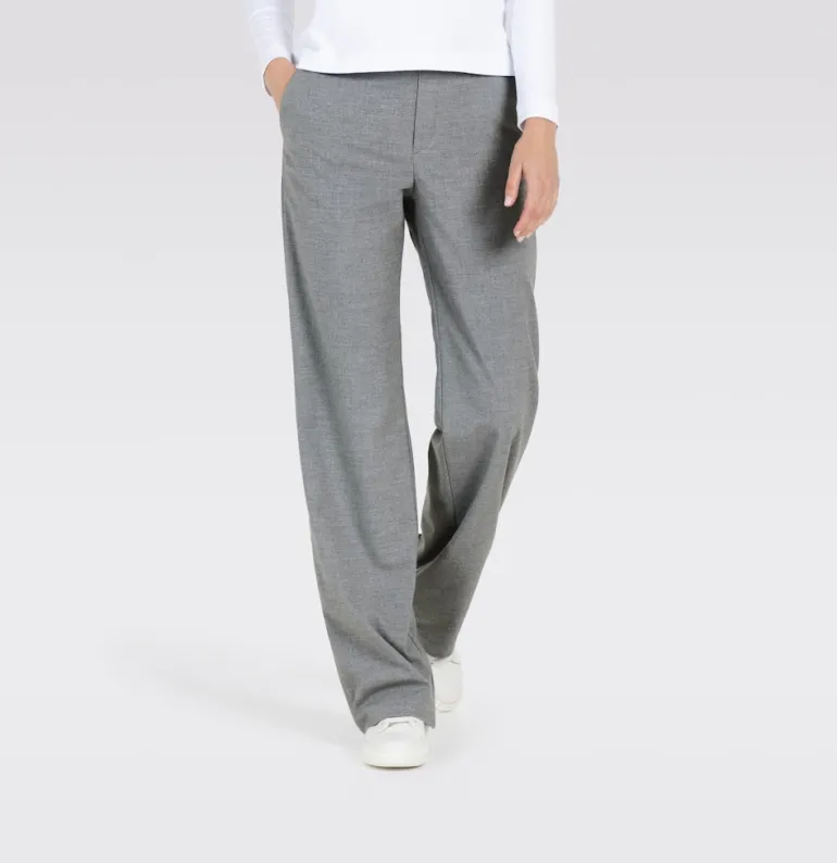 MAC JEANS - CHIARA, Premium fluid Flanell grau1