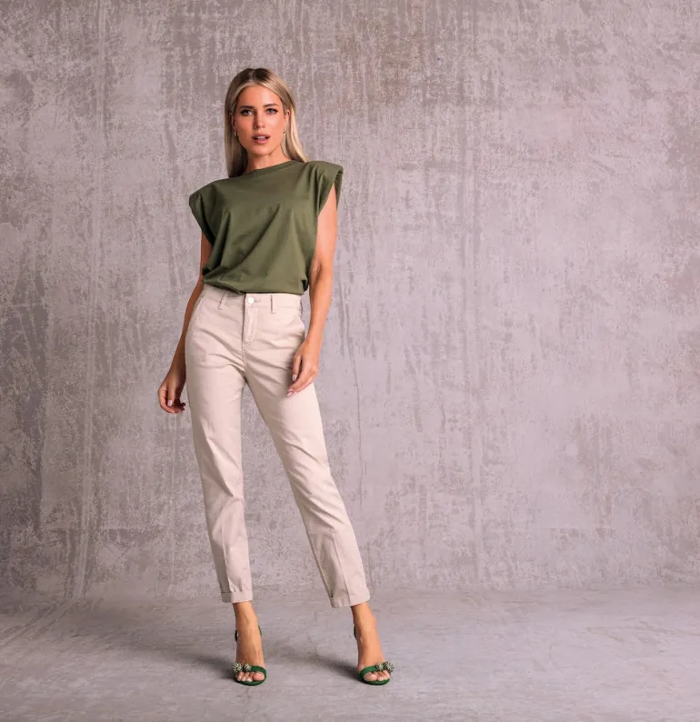 MAC JEANS - CHINO, Authentic stretch gabardine beige