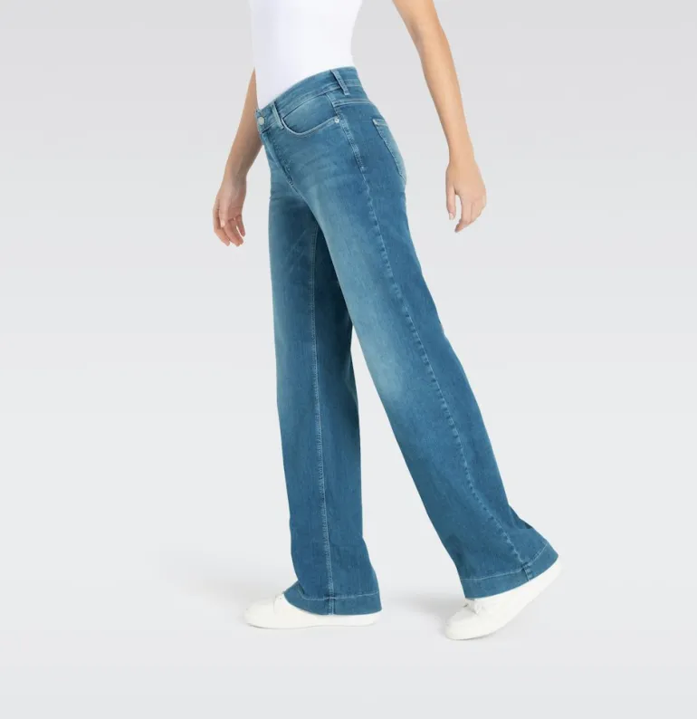 MAC JEANS - DREAM WIDE, DREAM Wonder light Denim blau