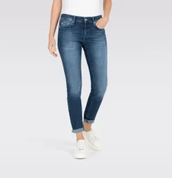 MAC JEANS - DRIVER PANTS, High stretch performance blau