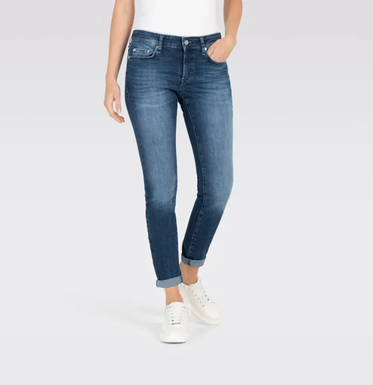MAC JEANS - DRIVER PANTS, High stretch performance blau