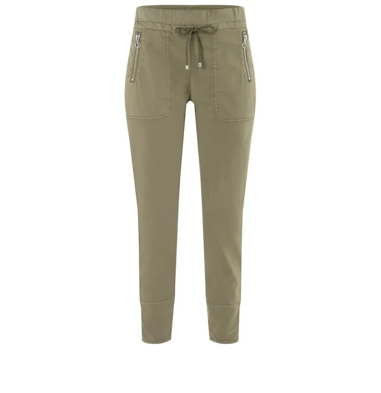 MAC JEANS - EASY, Authentic stretch gabardine grün