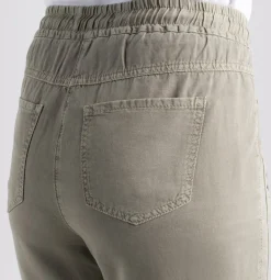 MAC JEANS - EASY, Cotton linen tencel grün