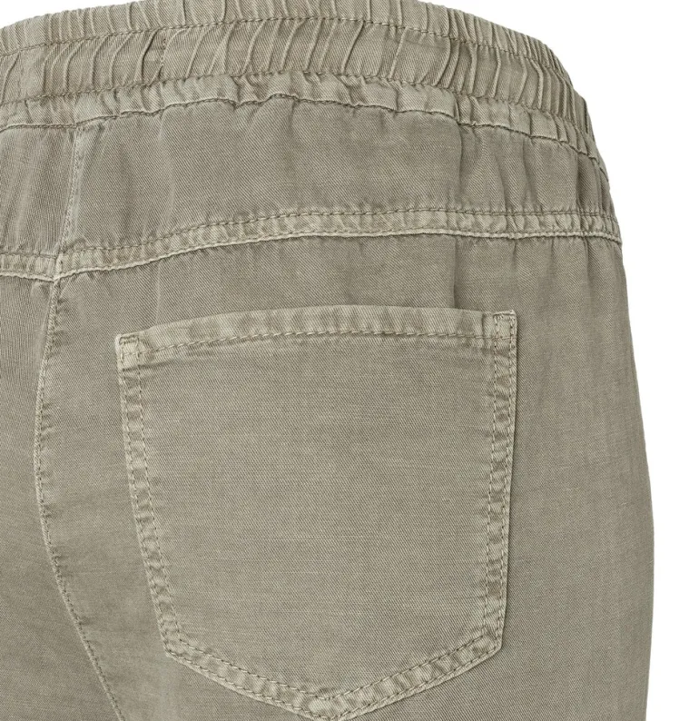 MAC JEANS - EASY, Cotton linen tencel grün