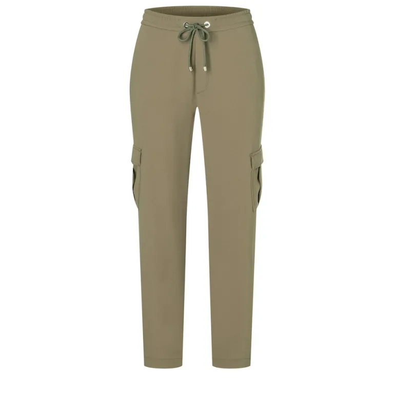 MAC JEANS - EASY, Floating crepe grün