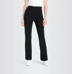 MAC JEANS - FLARE, Light Jersey schwarz