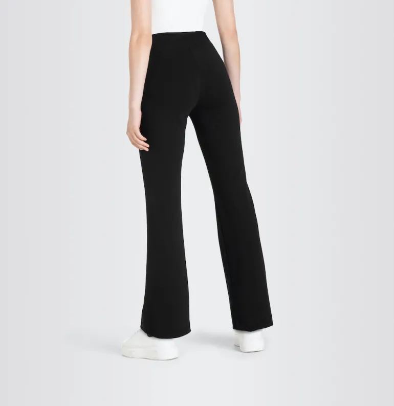 MAC JEANS - FLARE, Light Jersey schwarz