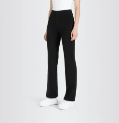 MAC JEANS - FLARE, Light Jersey schwarz