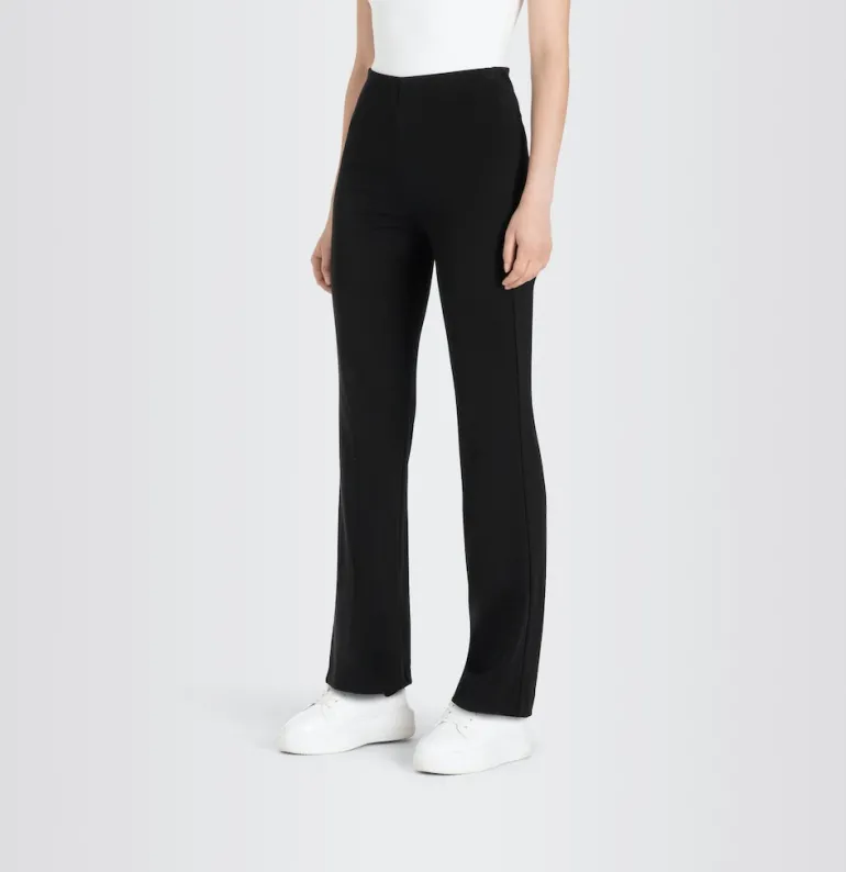 MAC JEANS - FLARE, Light Jersey schwarz