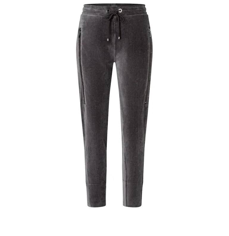 MAC JEANS - FUTURE, Cosy corduroy jersey grau