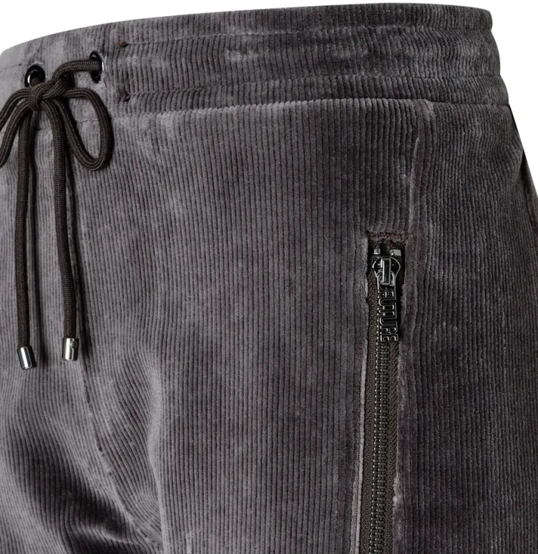 MAC JEANS - FUTURE, Cosy corduroy jersey grau